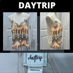 Daytrip Aztec sequined v-neck racerback tank